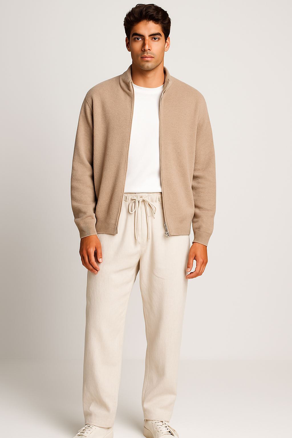 Pantalones de lino recortados